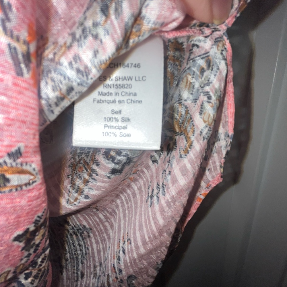 NWT Veronica Beard Lowell 100% silk Blouse in peony multi - Picture 4 of 5